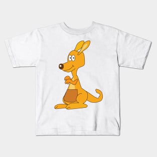 Orange baby kangaroo doodle drawing Kids T-Shirt